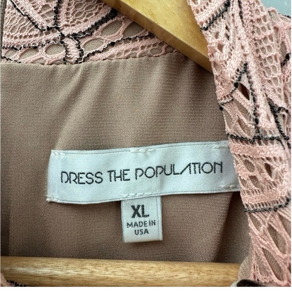 🔆SOLD🔆Dress the Population Norah -Pretty LACE Bodycon Dress XL - Picture 8 of 8